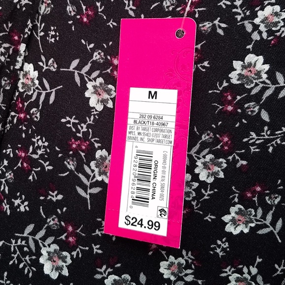 Xhilaration Tie-Front Floral Romper NWT Sz M - Picture 7 of 13